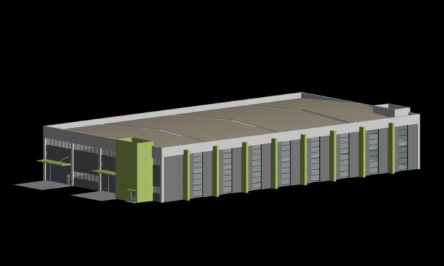 Factory building 037 3D Model