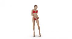 Girl in underwear 3D Model