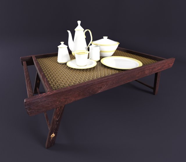 3D China mini tea table 3D Model