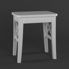 IKEA Ingolf tabouret white 3D Model