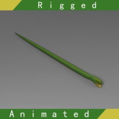 Snake Rigged Animated 02 3D Model