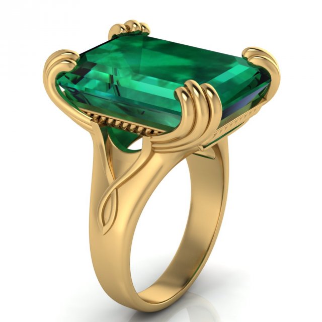 Large Gem ring 3D Model