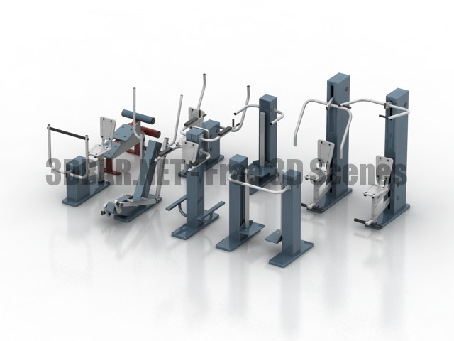 ROMANA Street Gym Set sport equipments 3D Collection