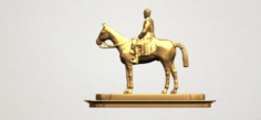 Horse with Rider 01 3D Model