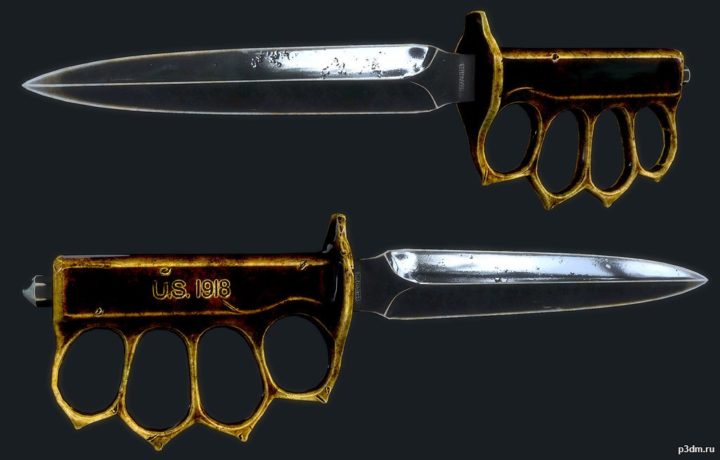 COD:WW2 Trench Knife 3D Model