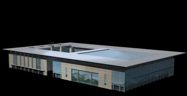 Factory building 015 3D Model