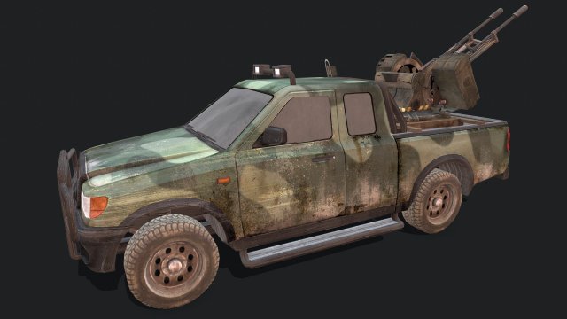 Toyota Hilux Artillery 3D Model