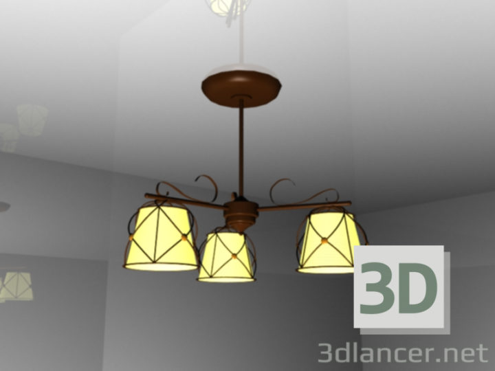 3D-Model 
chandelier 3 lamps