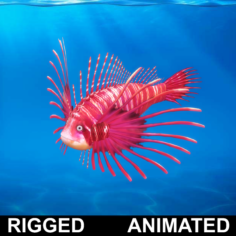 Cartoon Fish 01 Rigged Animated 3D Model