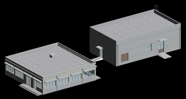 Factory building 022 3D Model