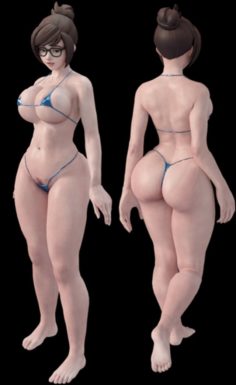 Mei–NUDE–Overwatch 3D Model