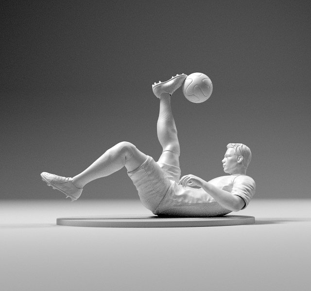 Footballer 02 Flipstrike 02 STL 3D Model