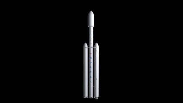 Falcon Heavy V12 Non Reusable 3D Model