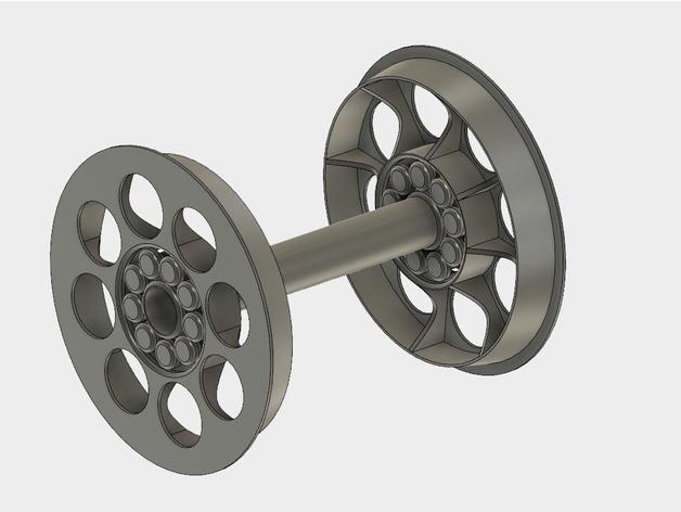 Filament Spool Hub with Print In Place Bearings 3D Print Model