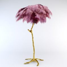 Ostrich Feather Lamp 3D Model