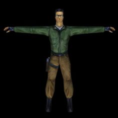 Policeman Agent Character 3D Model