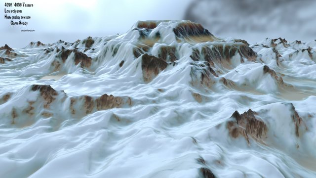 Snow mountain 1 3D Model