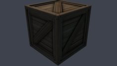 Simple 3D textured crate 3D Model