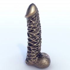 High Poly Penis Gold 3D Model