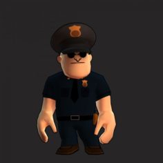 Police Man 3D Model