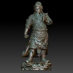 HD Scan Guan Gong 28 Statue – Ready Print 3D Model