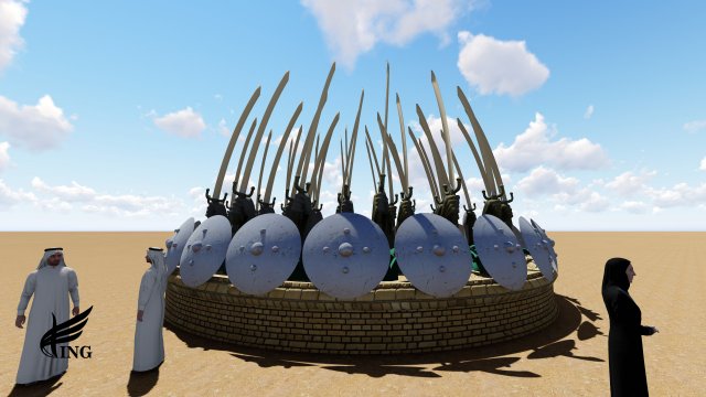 Monument of swords 3D Model