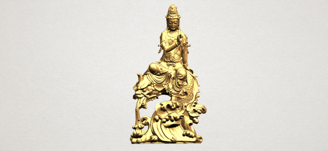 Avalokitesvara Bodhisattva – with fish 3D Model