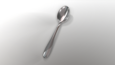 Classic Style Tablespoon with Swirl Accent 3D Model