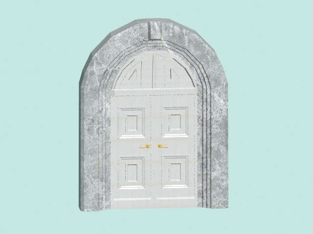 White door Free 3D Model