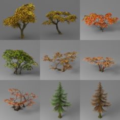 Tree Set 02 3D Model