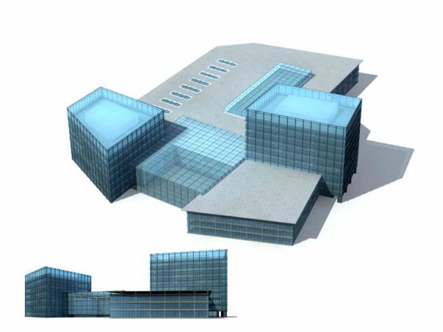 Large City Commercial Street office building design – 230 3D Model