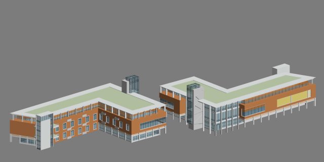 City planning fashionable Commercial Street office design – 90 3D Model