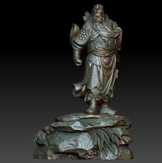 HD Scan Guan Gong 30 Statue – Ready Print 3D Model
