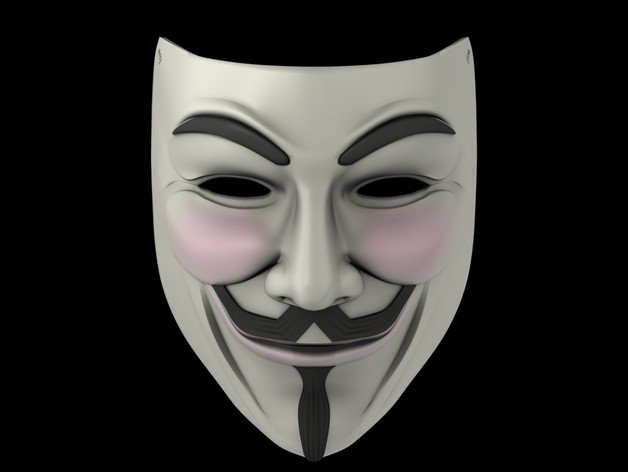 3D PRINT Guy Fawkes Mask 3D Model