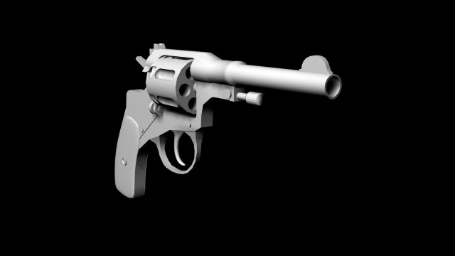 Revolver Nagan 3D Model