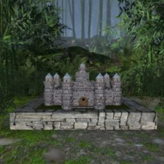 Medieval Castle Stone Palace 3D Model