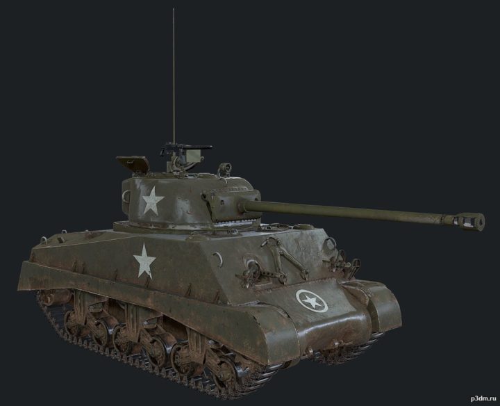 COD:WW2 M4 Sherman Tank 3D Model