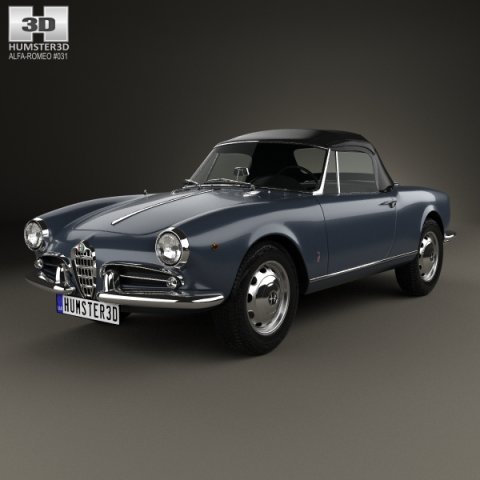 Alfa Romeo Giulietta Spider 1955 3D Model