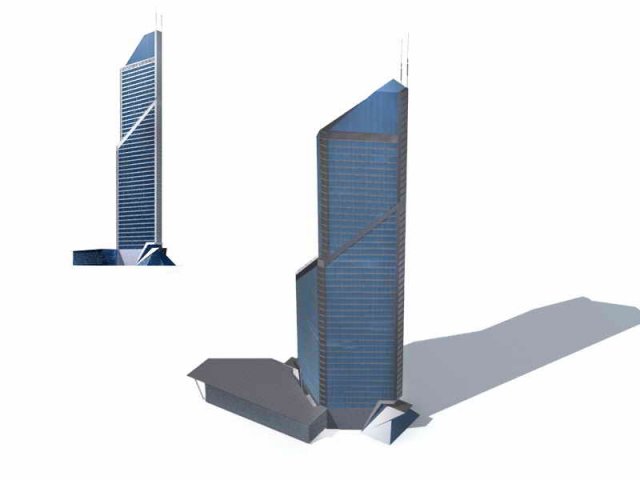 Large City Commercial Street office building design – 156 3D Model