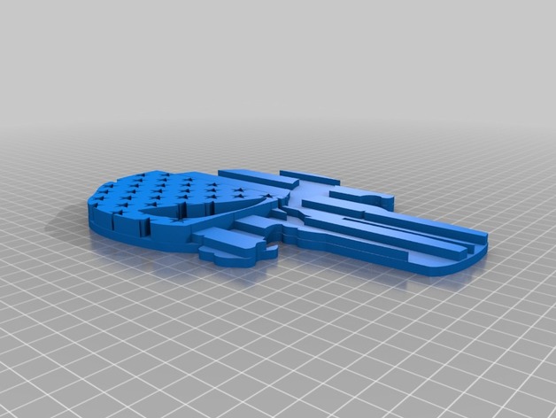 punisher keychain 3D Print Model