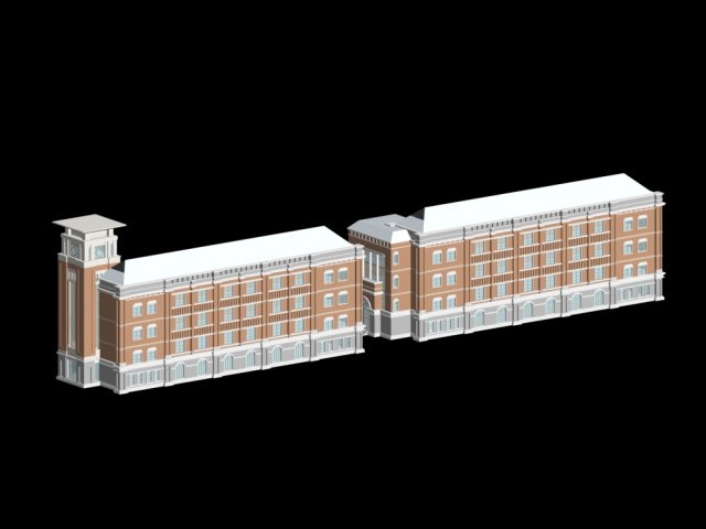 School building 012 3D Model