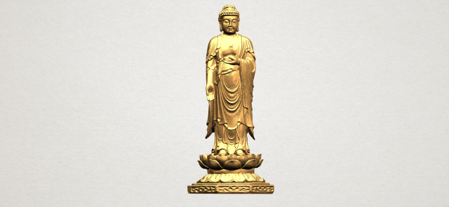 Gautama Buddha Standing 03 3D Model