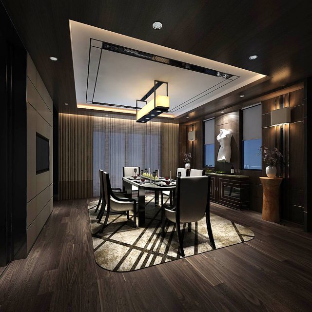 Family – kitchen – restaurant 471 3D Model