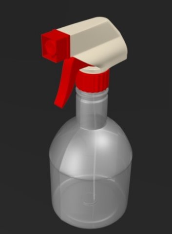 Plastic Sprayer Bottle 3D Model