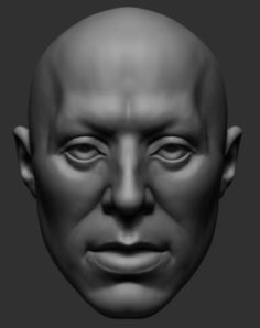 Male Head Base v2 3D Model