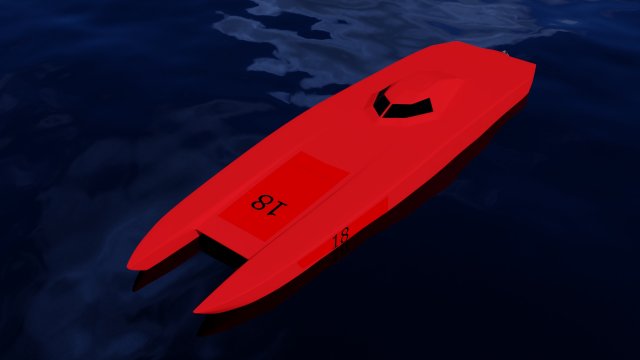 Racing Powerboat 3D Model