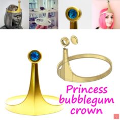 Adventure time Princess bubblegum crown 3D Model