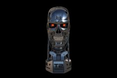 Terminator T-800 Skull Bust 3D Model
