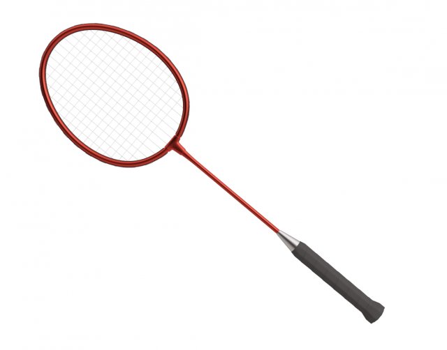 Badminton Racket 3D Model