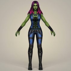 Gamora Fantasy Character 3D Model